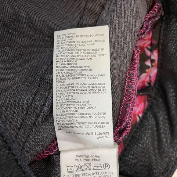 Ted Baker Sew In Love Black Metallic Ankle Skinny Jeans Women’s - Picture 7 of 10